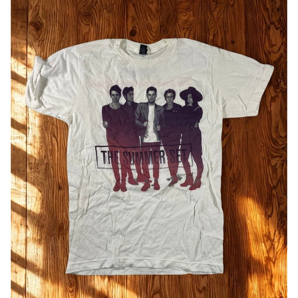 The Summer Set The Stories For Monday Tour T-Shirt Men’s S White Band Tee