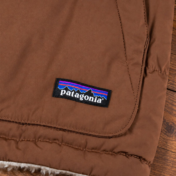 Patagonia Reversible Bivy Down Vest Men's XL Moose Brown Sherpa Fleece $229