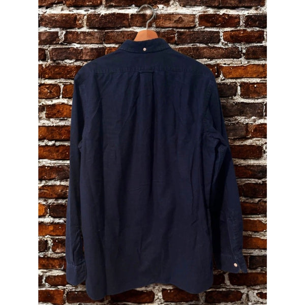 Polo Ralph Lauren Indigo Oxford Shirt Mens L Blue Button Down Cotton Casual