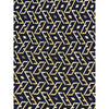 Fendi Cravatte Vintage Silk Tie Navy Gold All Over FF Logo Made in Italy EUC