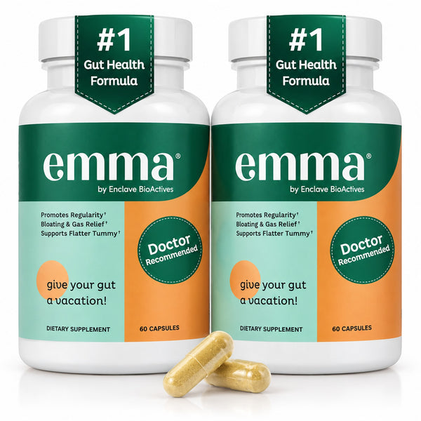 Emma by Enclave BioActives Gut Relief Capsules 60ct Digestive Support 27/28 X2
