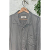 Buck Mason Draped Twill Shirt Men's 2XL Gray Short Sleeve Cotton Rayon Button Up