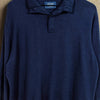 Charles Tyrwhitt Merino Wool Polo Sweater Navy Blue XL Men’s Luxury Knit