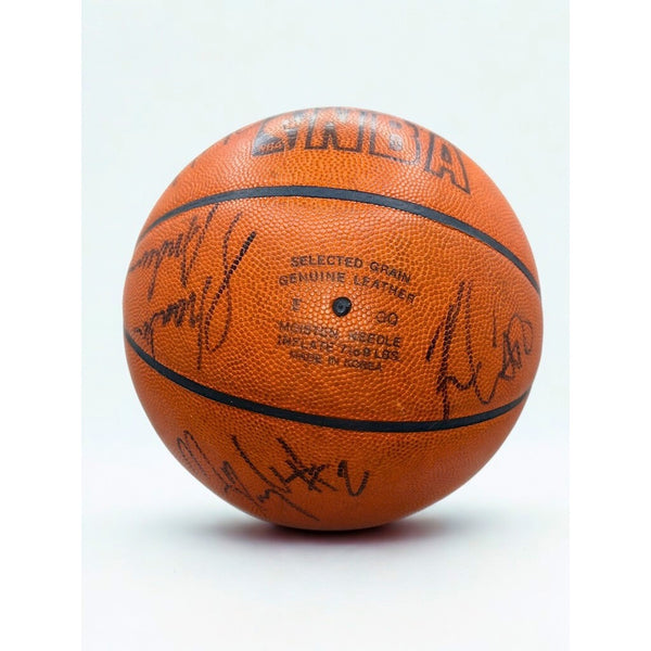 Houston Rockets Team Signed Game Used NBA Basketball 2000–01 Hakeem Final Season