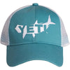 YETI Tarpon Fish Light Blue (Teal) Trucker Hat Ball Cap Mesh Snapback