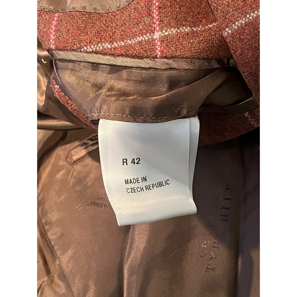 Charles Tyrwhitt Wool Cashmere Windowpane Blazer Sport Coat 42R English Cloth