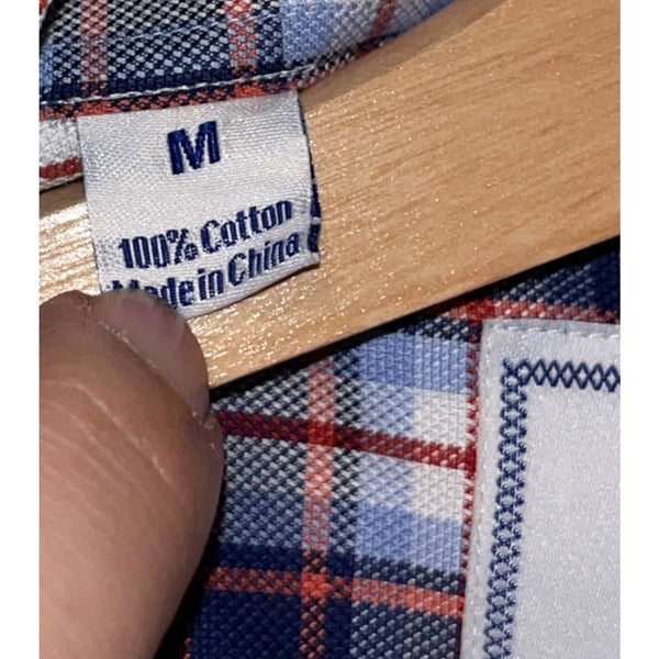 David Donahue Toast Brushed Plaid Shirt Mens M MSRP $165