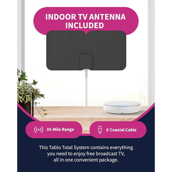Tablo 4th Gen 2-Tuner OTA DVR 128GB w/ TV Antenna New Open Box 86001045363