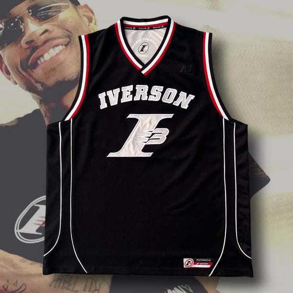 Allen Iverson AI I3 The Answer Reebok Jersey Mens Large Black Vintage Y2K Rare