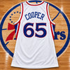 Philadelphia 76ers Team Issued Champion Jersey 52 +4 Cooper 65 Iverson Rookie Yr