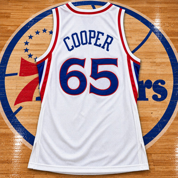 Philadelphia 76ers Team Issued Champion Jersey 52 +4 Cooper 65 Iverson Rookie Yr