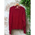 100% Cashmere 2-Ply Knit Pullover Sweater Red Size L Classic (Damage) Vintage