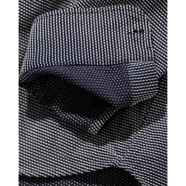 Taylor Stitch The Jack Reverse Jacquard Button Down Shirt Men's 42 L Navy EUC
