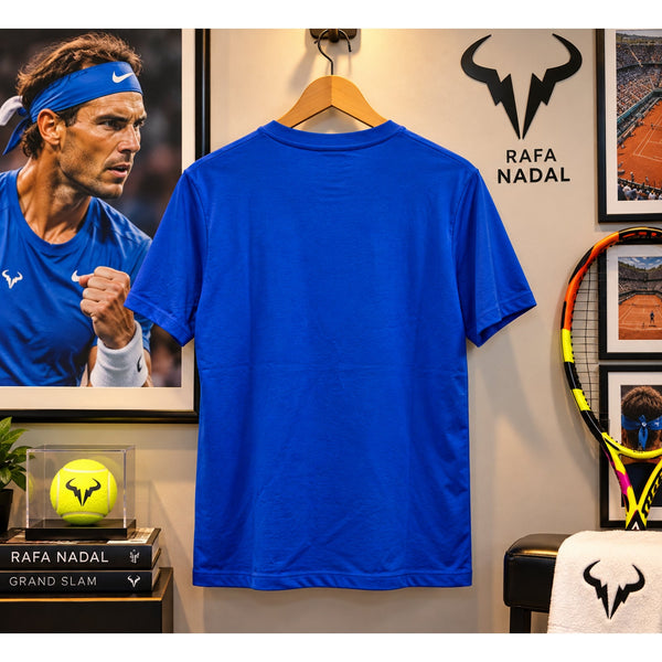 Rafa Nadal Nike Tennis Dri-FIT Graphic T-Shirt Men's Small Royal Blue Rare NWT