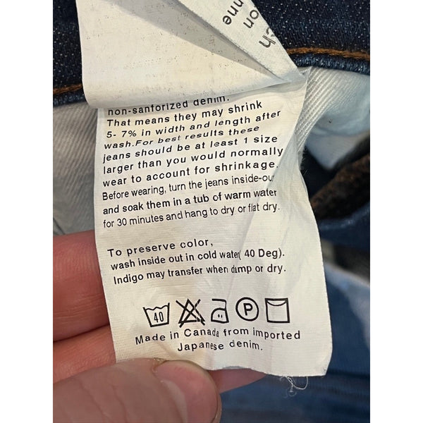 Naked & Famous Stacked Guy Jeans Mens 32x28 Stretch Slim Fit Japanese Denim