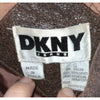 DKNY Jeans Vintage Leather Bomber Jacket Brown American Motor Patches Sz S