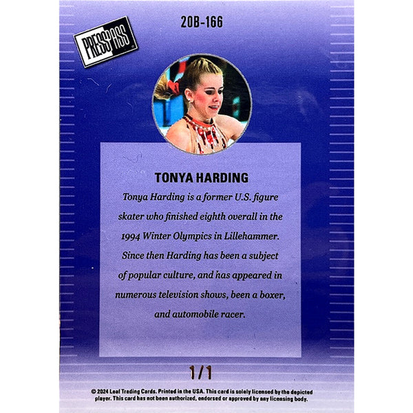 Tonya Harding 2024 Press Pass 1/1 One of One Gold Vinyl Figure Skating