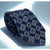 Gianni Versace Silk Tie Baroque Geometric Navy Gold Italy Vintage Medusa Luxury