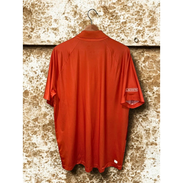 Lacoste Sport Novak Djokovic Ultra Dry Stretch Tennis Polo Shirt Orange XL NWOT