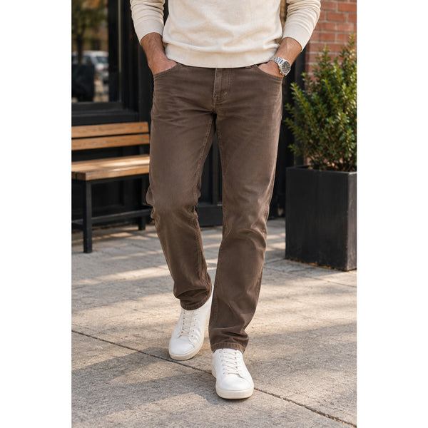 Todd Snyder Straight Fit Stretch 5-Pocket Chino Pants Glazed Pecan 34x32 Mens