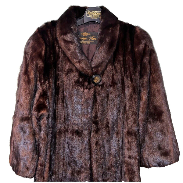 Ranch Mink Fur Coat Severyn Furs Long Women’s Sz 10 Vintage Pristine Appraised