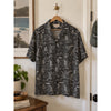 Wallace & Barnes Camp Collar Shirt XL Black Dobby Scribble Print J.Crew NWT