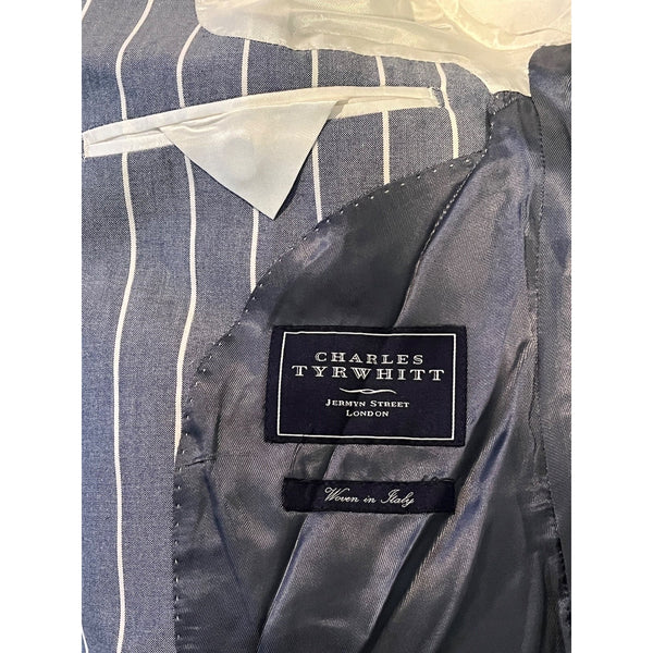 Charles Tyrwhitt Pinstripe Blazer Sport Coat Jacket 42R Woven in Italy NWOT