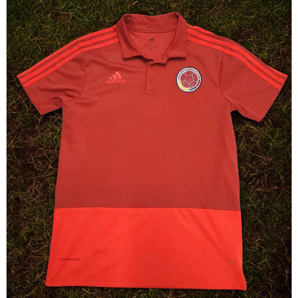 Colombia Authentic adidas 2017 Football Soccer Polo Jersey XL Climalite EUC