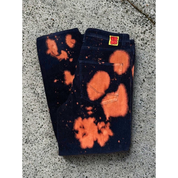 Empyre Loose Fit Bleached Black Corduroy Skate Pants Mens 32x30 Baggy Y2K Punk
