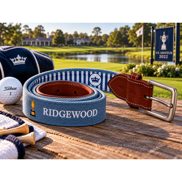 Peter Millar Ridgewood Country Club 2022 U.S. Amateur Golf Woven Belt Sz 40