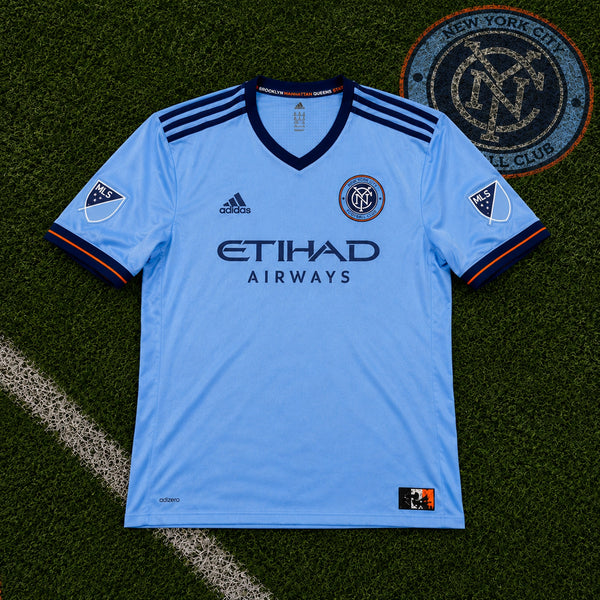 New York City FC Adidas Authentic Home Jersey 2017-18 2XL MLS Soccer AY6984