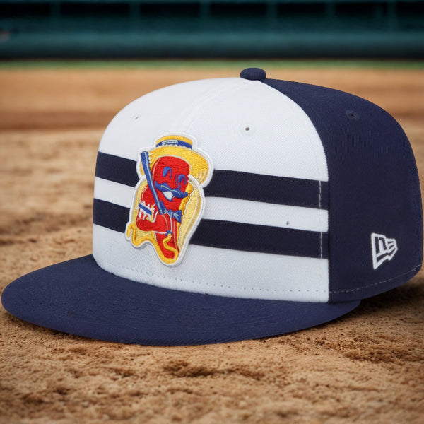 Brooklyn Cyclones New Era Coney Island Franks Hat Game Worn Noah Hall Sz. 7 3/8