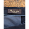 Loro Piana Women’s Cotton Stretch Slim Pants Black Italy Sz 48 US 12 36x26
