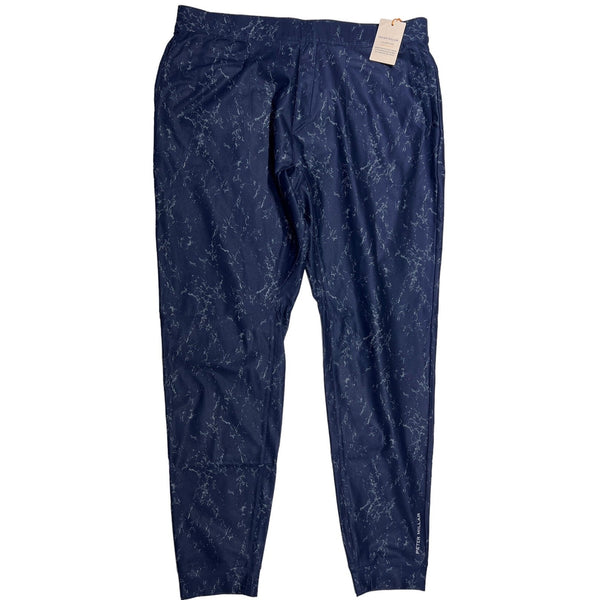 Peter Millar Crown Sport Active Atlas Performance Jogger Pants L Navy Marble NWT