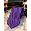 Donald J. Trump Signature Collection Silk Tie Purple Striped Crest President