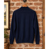 Peter Millar Crown Autumn Crest Merino Wool Suede Trim 1/4 Zip Navy XL $265