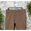 Peter Millar Signature Sateen Five Pocket Pants 34x32 Beige Stretch ME0B39