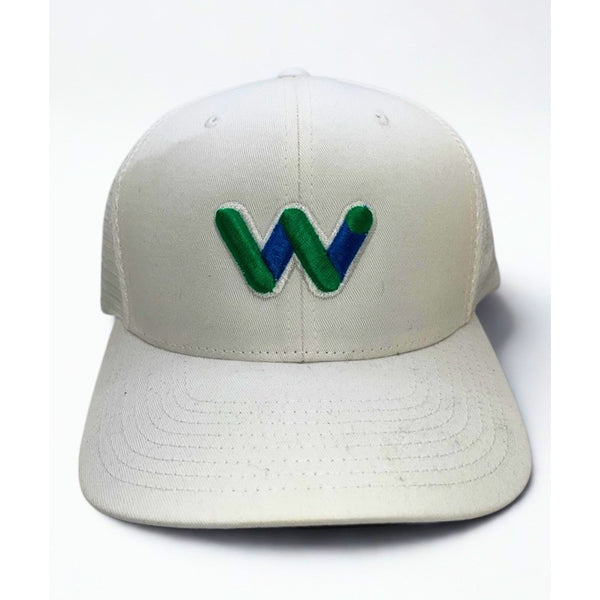 Waymo Google Trucker Hat Snapback White Flexfit 110 Tech Mesh Cap Rare