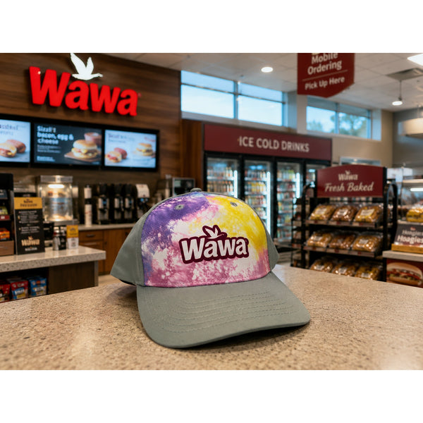 Wawa Hoagiefest 2026 Tie Dye Employee Hat Gray Snapback Adjustable Cap Rare