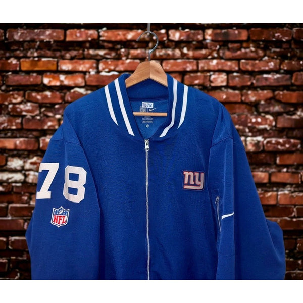 New York Giants Andrew Thomas Game Worn Sideline Coaches Blue Jacket Sz. 3XLT