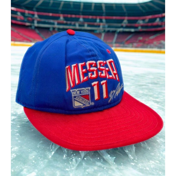 New York Rangers Mark Messier #11 AJD Snapback Hat Vintage 90s NHL USA