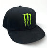 Monster Energy Snapback Hat Black Green Logo Cap Rare Underbrim Print OSFM