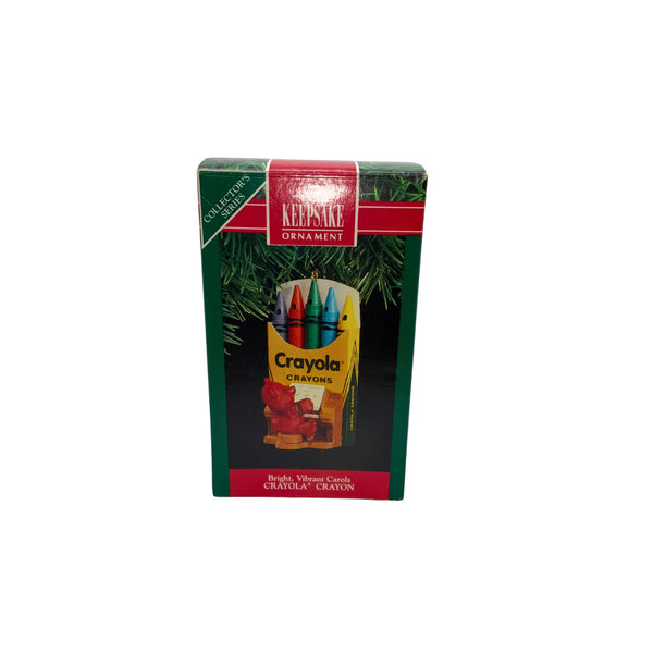 Hallmark Crayola Crayon Keepsake Ornaments Lot of 3 Boxed Vintage