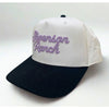 Stevenson Ranch Script Logo Hat White Black Snapback Structured Midtown NWOT