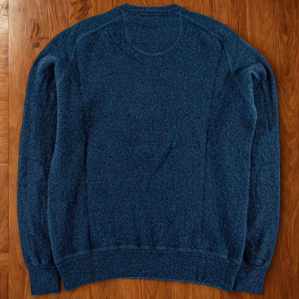 Raffi 100% Cashmere Crew Neck Sweater Blue Green Men’s Size M Luxury Knit
