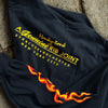 Dinosaur Bar-B-Que Flame Long Sleeve Shirt Black M Syracuse NY Y2K Vintage