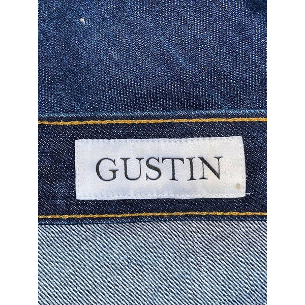 Gustin California Slim Raw Selvedge Denim Jeans Button Fly 32x28 Blue EUC