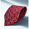 Gucci Silk Tie Red Equestrian Horsebit Geometric Made in Italy Luxury Classic