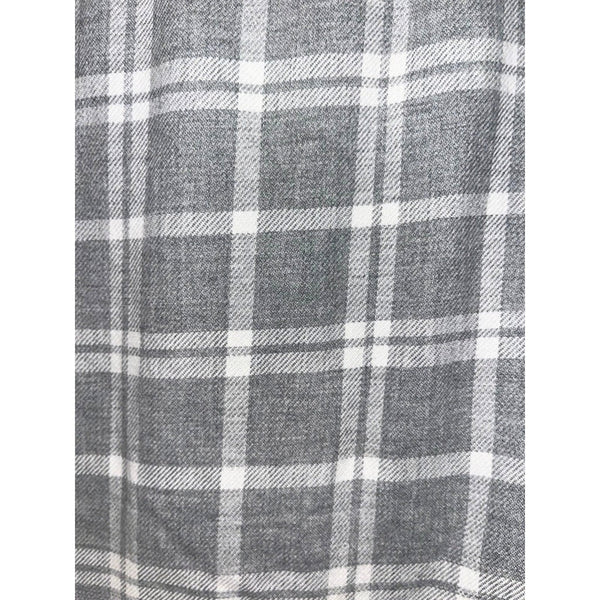 Faherty Brand Seaview Flannel Shirt Mens XL Gray White Plaid Organic Cotton