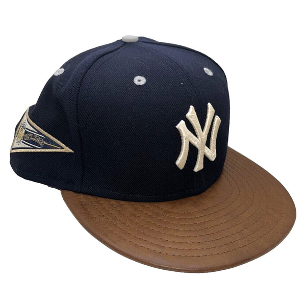 New York Yankees 2008 Final Season New Era 2 Tone Leather 59fifty Hat Cap Sz. 8
